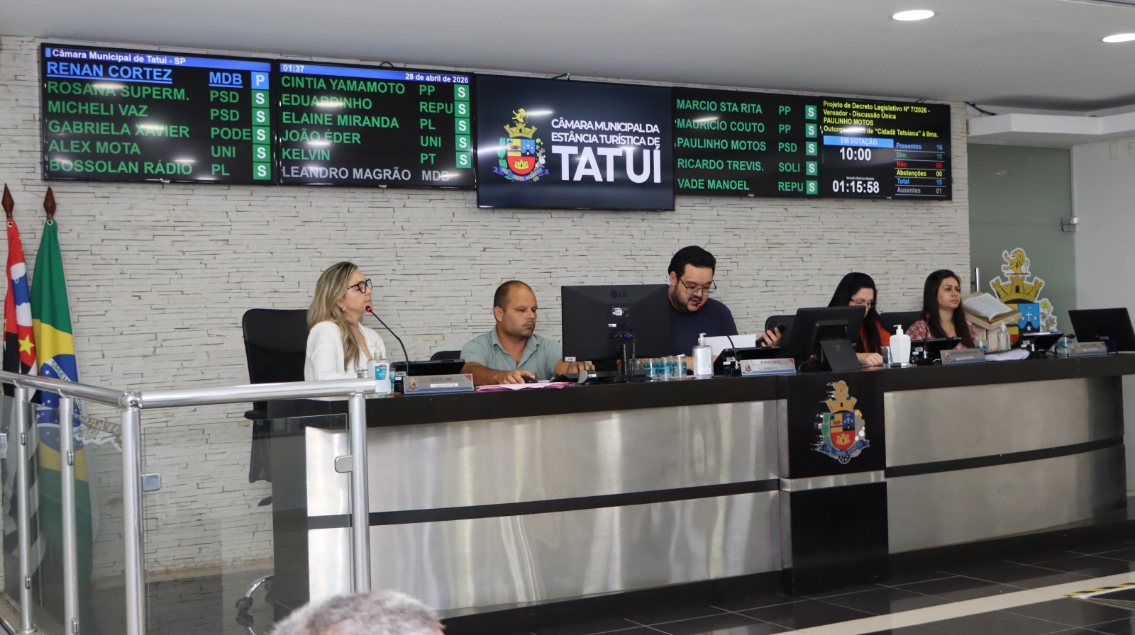 CÂMARA DE TATUÍ VOTA OITO PROJETOS DE DECRETO LEGISLATIVO EM SESSÃO EXTRAORDINÁRIA