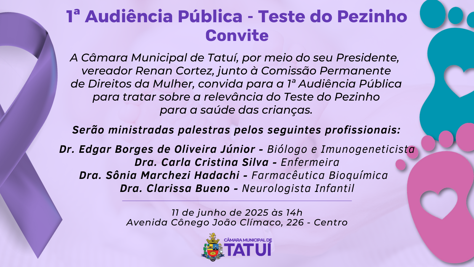 Audiência Teste do Pezinho