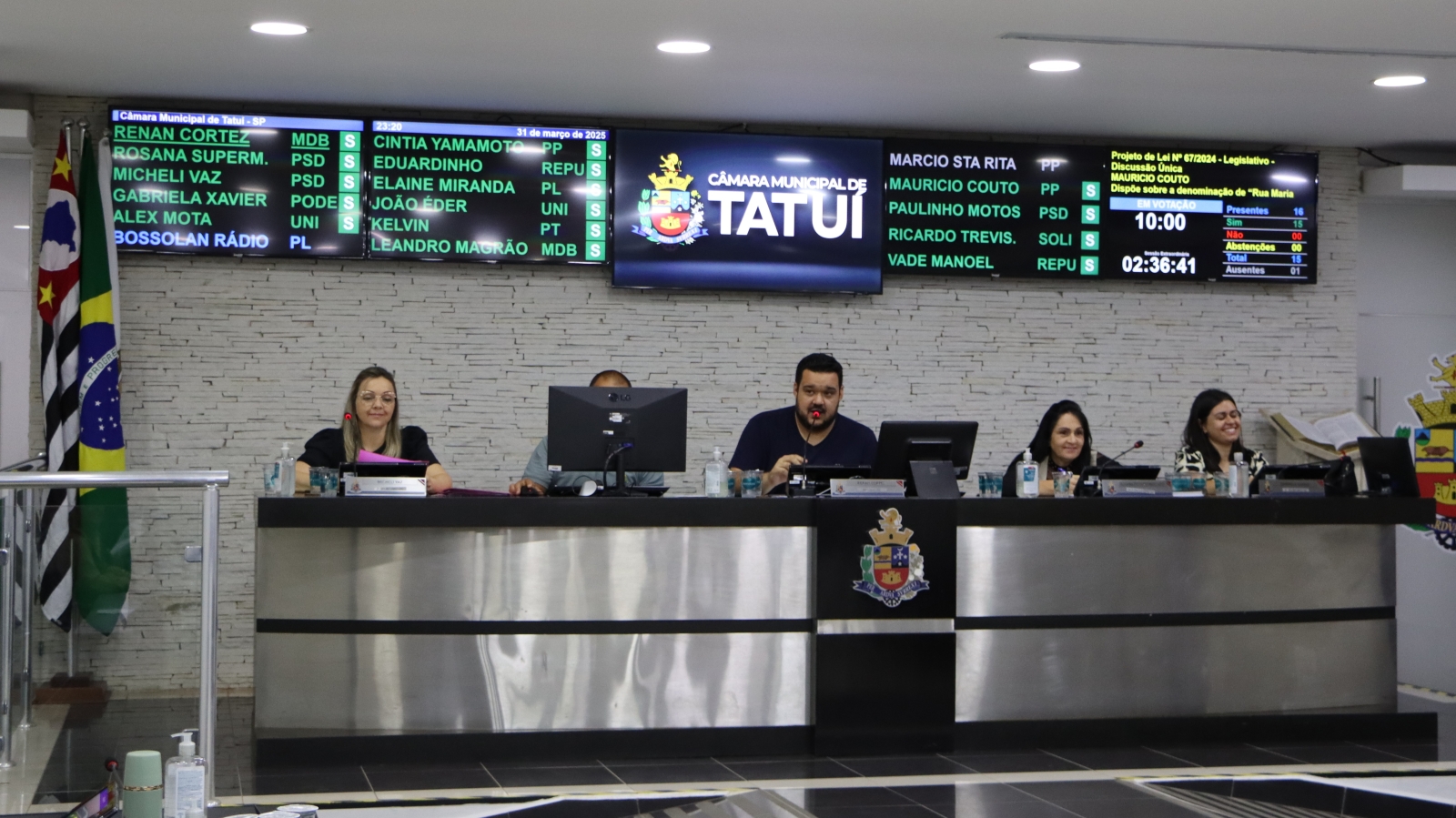 DENOMINAÇÕES DE VIAS NO JARDIM ESMERALDA E LAGOA VERMELHA SÃO VOTADAS NA CÂMARA DE TATUÍ