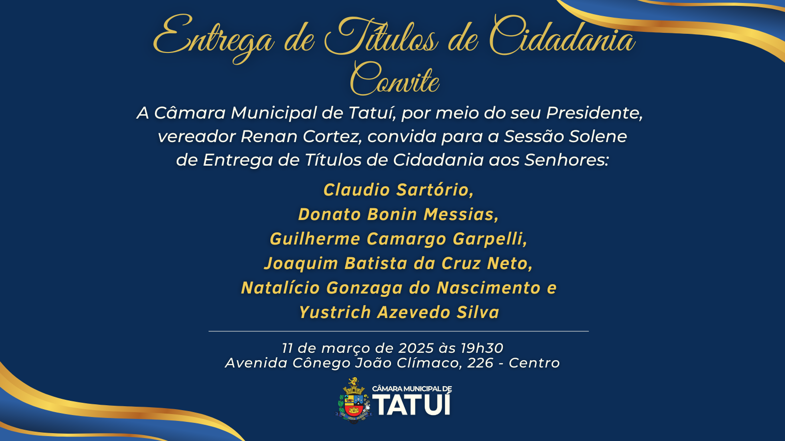 Sessão Solene Títulos